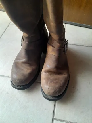 Stivali Harley Davidson Pelle Marrone con zip (37)