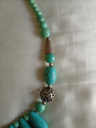Collana etnica turchese vintage anni 80