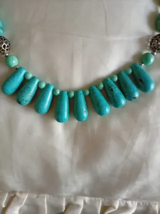 Collana etnica turchese vintage anni 80