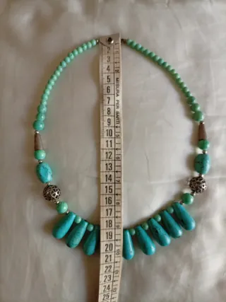 Collana etnica turchese vintage anni 80