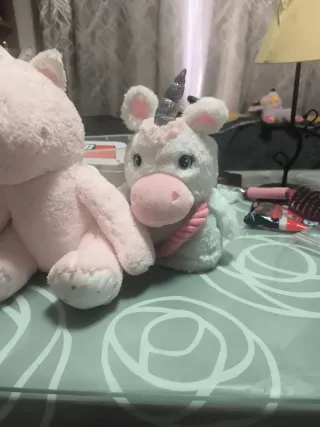 Lote de 3 peluches unicornio y conejo