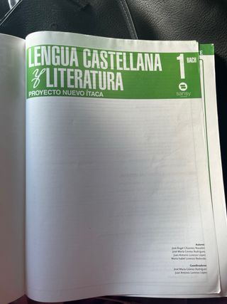 Libro Lengua castellana 1ero Bachillerato