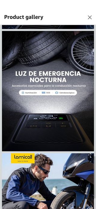 Lamicall Bicycle Pump, Portable Air Compressor – [