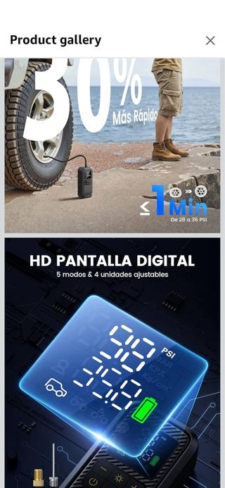 Lamicall Bicycle Pump, Portable Air Compressor – [