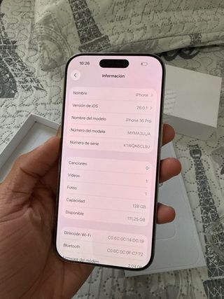 iPhone 16 Pro Nuevo Batería 100%