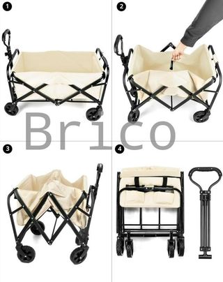 Carro Acero Playa Plegable 50 Kg - 75x53x48 cm