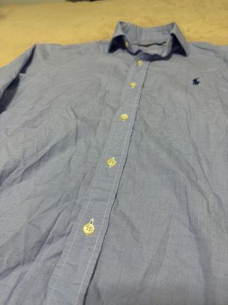Camisa Oxford Polo Ralph Lauren Azul Claro talla M