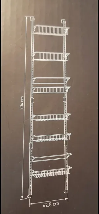 Organizer cucina/bagno da parete o porta, bianco
