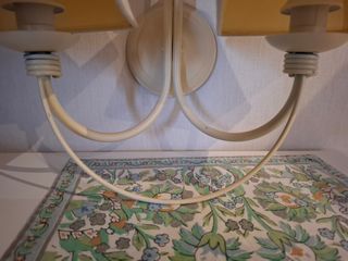 Aplique de pared doble beige