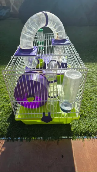 Jaula para roedores con accesorios