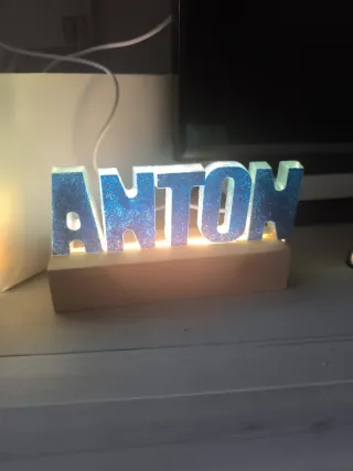 Luz LED Nombre Personalizado