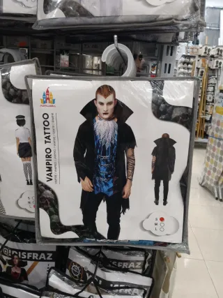 Disfraz Vampiro Tattoo Talla S