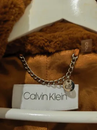 Chaquetón pelo Calvin Klein marrón