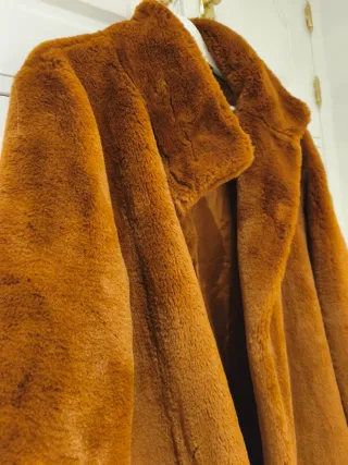 Chaquetón pelo Calvin Klein marrón