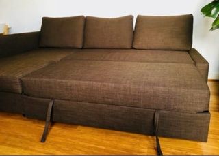 Sofá Cama Chaise Longue Marrón