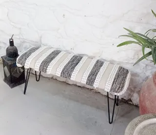 Banqueta boho chic para pies de cama / decoración