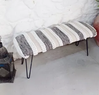 Banqueta boho chic para pies de cama / decoración