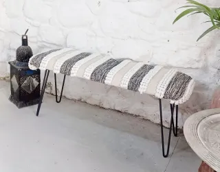 Banqueta boho chic para pies de cama / decoración
