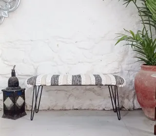 Banqueta boho chic para pies de cama / decoración
