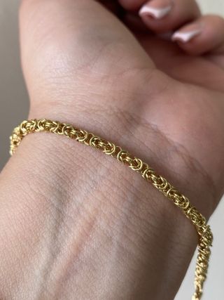 Pulsera Oro 18k Diamantes Negros 20cm