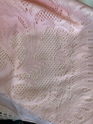 Colcha antigua encaje rosa 90