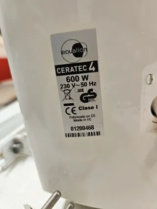 Radiador cerámico Equation bajo consumo