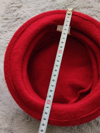 Gorro de lana 100% rojo