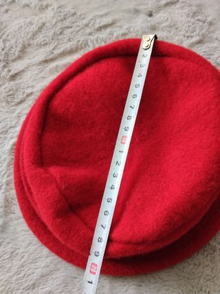 Gorro de lana 100% rojo