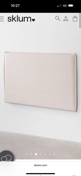 Cabecero de tela Sklum beige/marrón