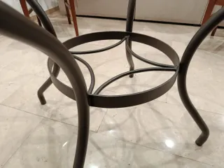 Mesa redonda forja cristal 1,20m