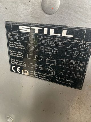 Carretilla elevadora STILL matriculada