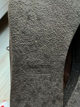 Zapatos Zara Man Piel Marrón Talla 46