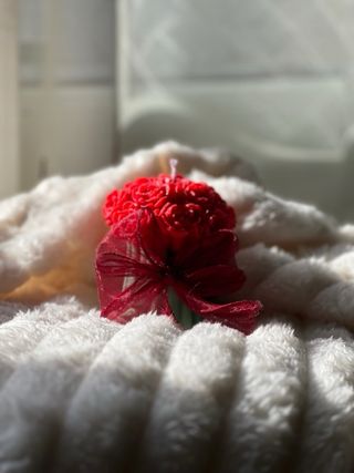 Vela San Valentín Ramo Rosas