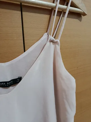 Blusa Zara Gasa Rosa Palo