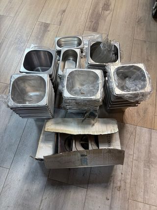 Cubetas Acero Inoxidable Heladería + Tapas