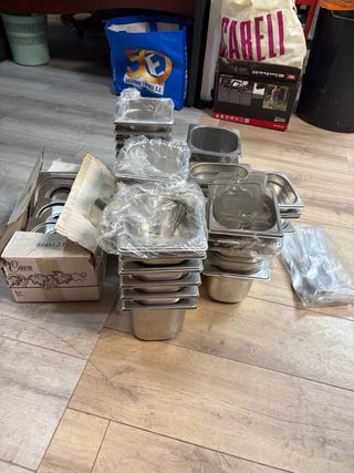 Cubetas Acero Inoxidable Heladería + Tapas