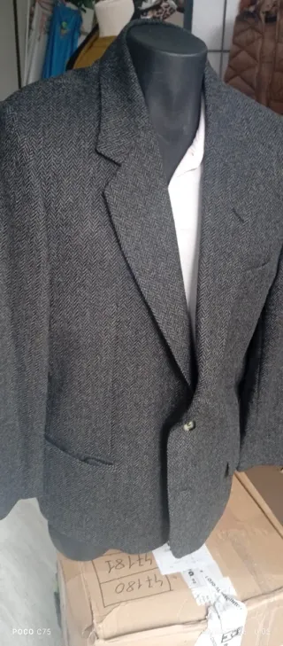 Chaqueta de traje gris hombre