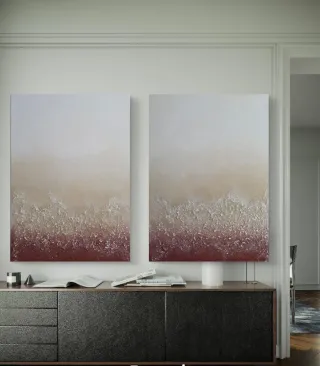 Cuadro abstracto pintado a mano