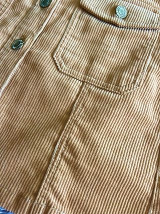 Falda corta pana camel Stradivarius T.36