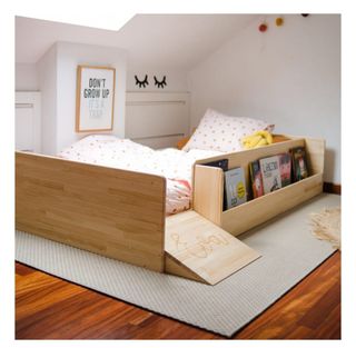 Dos Camas infantil de madera con rampa