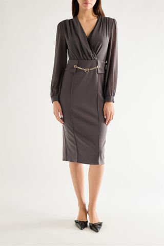 Vestido gris invitada fiesta NUEVO