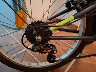 Bicicleta Plegable Azul con Cesta