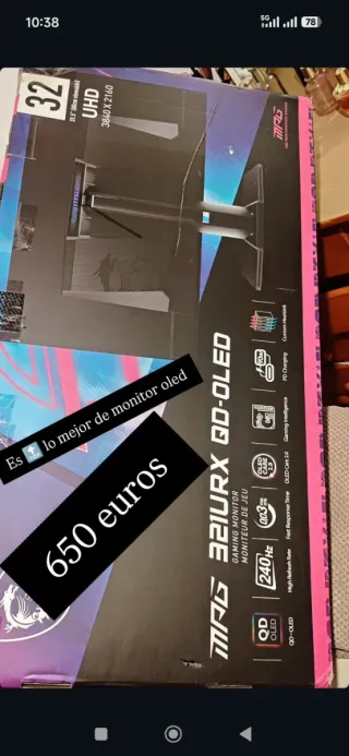 Monitor MSI MPG 321URX QD-OLED 31.5 UHD