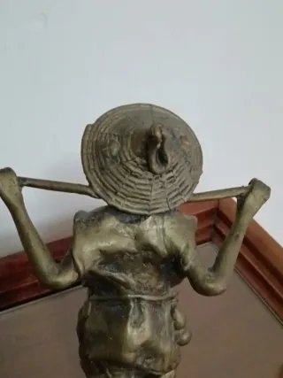 Scultura Africana Bronzo Vintage