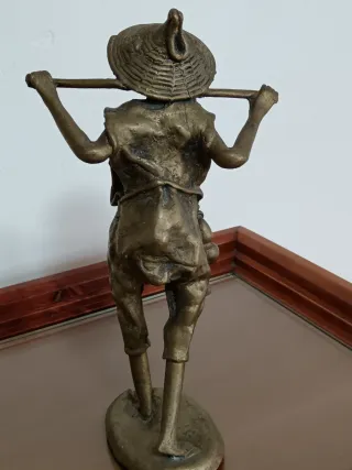 Scultura Africana Bronzo Vintage