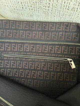 Borsa Fendi Nera con Logo Marrone