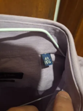 Camisa Massimo Dutti Slim Fit Rosa/lilq