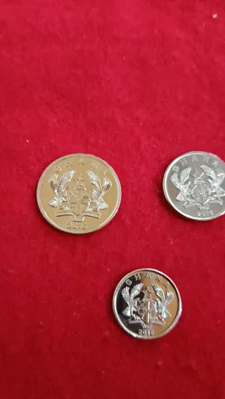 Lote 3 monedas Ghana 2016