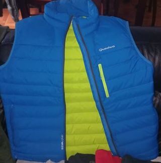 Chaleco deportivo Quechua azul y verde (Talla XXL)