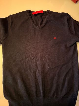 Jersey Carolina Herrera Azul Marino V-Neck